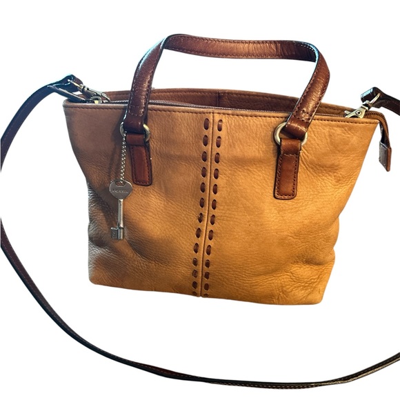 Fossil vintage Tan Leather bag 954 - Picture 3 of 7